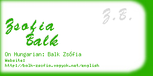 zsofia balk business card