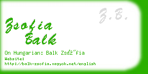 zsofia balk business card